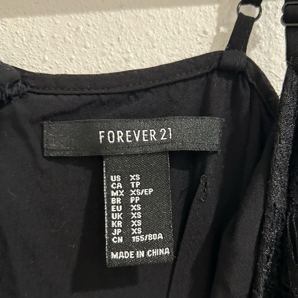 Forever 21 Black Lace Dress Cami Size XS - Picture 2 of 4